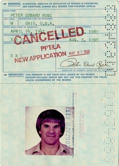 1983 Pete Rose Signed U.S. Passport (JSA)